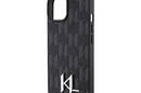 Karl Lagerfeld Leather Monogram Hot Stamp Metal Logo - Etui iPhone 15 (czarny) - zdjęcie 6
