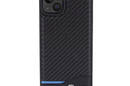 BMW Leather Carbon Blue Line - Etui iPhone 15 Plus (czarny) - zdjęcie 3