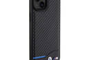 BMW Leather Carbon Blue Line - Etui iPhone 15 Plus (czarny) - zdjęcie 4
