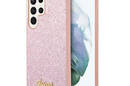 Guess Glitter Flakes Metal Logo Case - Etui Samsung Galaxy S24 Ultra (różowy) - zdjęcie 1