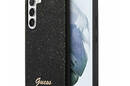 Guess Glitter Flakes Metal Logo Case - Etui Samsung Galaxy S24 (czarny) - zdjęcie 1