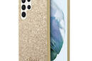 Guess Glitter Flakes Metal Logo Case - Etui Samsung Galaxy S24 Ultra (złoty) - zdjęcie 1