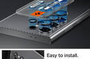 Spigen Optik Pro GLAS.TR EZ Fit Camera Protector 2-Pack - Szkło ochronne na obiektyw do Samsung Galaxy S24 Ultra (2 szt) (Czarny) - zdjęcie 8