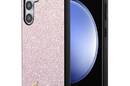 Guess Glitter Flakes Metal Logo Case - Etui Samsung Galaxy S24 (różowy) - zdjęcie 1