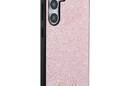 Guess Glitter Flakes Metal Logo Case - Etui Samsung Galaxy S24 (różowy) - zdjęcie 4