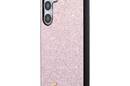 Guess Glitter Flakes Metal Logo Case - Etui Samsung Galaxy S24 (różowy) - zdjęcie 2