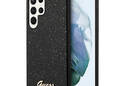 Guess Glitter Flakes Metal Logo Case - Etui Samsung Galaxy S24 Ultra (czarny) - zdjęcie 1