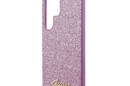 Guess Glitter Flakes Metal Logo Case - Etui Samsung Galaxy S24 Ultra (fioletowy) - zdjęcie 6