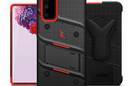 Zizo Bolt Cover - Pancerne etui Samsung Galaxy S20 oraz podstawka & uchwyt do paska (Black/Red) - zdjęcie 3