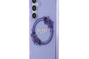 Guess IML Flowers Wreath MagSafe - Etui Samsung Galaxy S24 (fioletowy) - zdjęcie 2