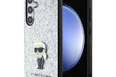 Karl Lagerfeld Fixed Glitter Ikonik Logo Metal Pin - Etui Samsung Galaxy S24+ (srebrny) - zdjęcie 1