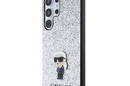 Karl Lagerfeld Fixed Glitter Ikonik Logo Metal Pin - Etui Samsung Galaxy S24 Ultra (srebrny) - zdjęcie 2