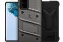 Zizo Bolt Cover - Pancerne etui Samsung Galaxy S20+ oraz podstawka & uchwyt do paska (Gun Metal Gray) - zdjęcie 3