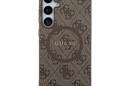 Guess 4G Collection Leather Metal Logo MagSafe - Etui Samsung Galaxy S24+ (bršzowy) - zdjęcie 3