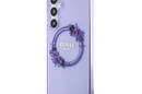 Guess IML Flowers Wreath MagSafe - Etui Samsung Galaxy S24+ (fioletowy) - zdjęcie 2
