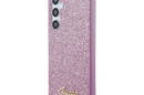 Guess Glitter Flakes Metal Logo Case - Etui Samsung Galaxy S24 (fioletowy) - zdjęcie 2