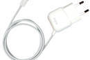 PURO Mini Travel Charger - Przenośna ładowarka sieciowa z kablem Micro USB (biały) - zdjęcie 1
