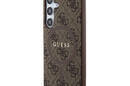 Guess 4G Collection Leather Metal Logo MagSafe - Etui Samsung Galaxy S24 (bršzowy) - zdjęcie 2