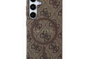 Guess 4G Collection Leather Metal Logo MagSafe - Etui Samsung Galaxy S24 (bršzowy) - zdjęcie 3
