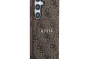 Guess 4G Collection Leather Metal Logo MagSafe - Etui Samsung Galaxy S24 (bršzowy) - zdjęcie 4