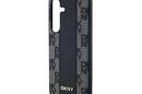 DKNY Leather Checkered Mono Pattern MagSafe - Etui Samsung Galaxy S24+ (czarny) - zdjęcie 6