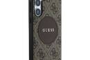 Guess 4G Round Patch Classic Logo MagSafe - Etui do Samsung Galaxy S25+ (bršzowy) - zdjęcie 4