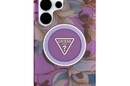 Guess Glitter Flowers Triangle Buttons MagSafe - Etui do Samsung Galaxy S25 Ultra (fioletowy) - zdjęcie 3