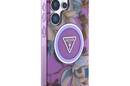 Guess Glitter Flowers Triangle Buttons MagSafe - Etui do Samsung Galaxy S25 Ultra (fioletowy) - zdjęcie 4