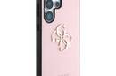 Guess Grained Big 4G Logo Small Classic Logo - Etui do Samsung Galaxy S25 Ultra (różowy) - zdjęcie 4