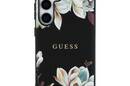 Guess Grained Printed Flower Pattern MagSafe - Etui do Samsung Galaxy S25 (czarny) - zdjęcie 3