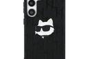 Karl Lagerfeld Leather Monogram Pin Logo Choupette Head - Etui Samsung Galaxy S25 (czarny) - zdjęcie 3
