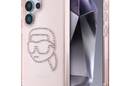 Karl Lagerfeld Rhinestones Karl Head Logo - Etui Samsung Galaxy S25 Ultra (różowy) - zdjęcie 1