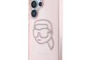 Karl Lagerfeld Rhinestones Karl Head Logo - Etui Samsung Galaxy S25 Ultra (różowy) - zdjęcie 2