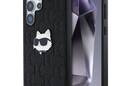 Karl Lagerfeld Leather Monogram Pin Logo Choupette Head - Etui Samsung Galaxy S25 Ultra (czarny) - zdjęcie 1
