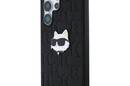 Karl Lagerfeld Leather Monogram Pin Logo Choupette Head - Etui Samsung Galaxy S25 Ultra (czarny) - zdjęcie 2