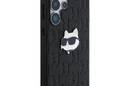 Karl Lagerfeld Leather Monogram Pin Logo Choupette Head - Etui Samsung Galaxy S25 Ultra (czarny) - zdjęcie 4
