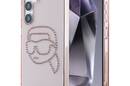 Karl Lagerfeld Rhinestones Karl Head Logo - Etui Samsung Galaxy S25 (różowy) - zdjęcie 1