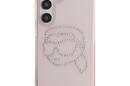 Karl Lagerfeld Rhinestones Karl Head Logo - Etui Samsung Galaxy S25 (różowy) - zdjęcie 3