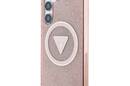 Guess 4G Glitter Triangle Buttons MagSafe - Etui do Samsung Galaxy S25 (różowy) - zdjęcie 2