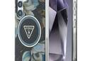 Guess Glitter Flowers Triangle Buttons MagSafe - Etui do Samsung Galaxy S25 (czarny) - zdjęcie 1