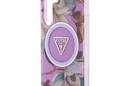Guess Glitter Flowers Triangle Buttons MagSafe - Etui do Samsung Galaxy S25 (fioletowy) - zdjęcie 6