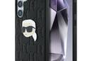 Karl Lagerfeld Leather Monogram Pin Logo Karl Head - Etui Samsung Galaxy S25 (czarny) - zdjęcie 1