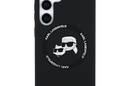 Karl Lagerfeld Silicone Double Heads And Circle MagSafe - Etui Samsung Galaxy S25 (czarny) - zdjęcie 3