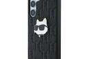 Karl Lagerfeld Leather Monogram Pin Logo Choupette Head - Etui Samsung Galaxy S25+ (czarny) - zdjęcie 2