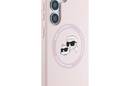 Karl Lagerfeld Silicone Double Heads And Circle MagSafe - Etui Samsung Galaxy S25 (różowy) - zdjęcie 4