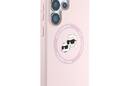 Karl Lagerfeld Silicone Double Heads And Circle MagSafe - Etui Samsung Galaxy S25 Ultra (różowy) - zdjęcie 4