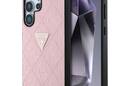 Guess Hot Stamp 4G Pattern Triangle Metal Logo - Etui Samsung Galaxy S25 Ultra (różowy) - zdjęcie 1