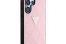 Guess Hot Stamp 4G Pattern Triangle Metal Logo - Etui Samsung Galaxy S25 Ultra (różowy) - zdjęcie 4