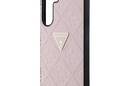 Guess Hot Stamp 4G Pattern Triangle Metal Logo - Etui do Samsung Galaxy S25 (różowy) - zdjęcie 6