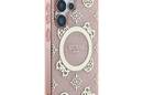 Guess 4G Background Gold Electroplated Peony Pattern MagSafe - Etui do Samsung Galaxy S25 Ultra (różowy) - zdjęcie 4